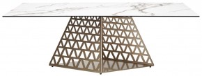 Стол ENNA 220 KL-188 Контрастный мрамор матовый, итальянская керамика/ каркас цвета шампань, ®DISAUR в Когалыме - kogalym.ok-mebel.com | фото 10