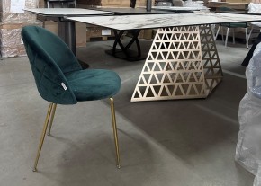 Стол ENNA 220 KL-188 Контрастный мрамор матовый, итальянская керамика/ каркас цвета шампань, ®DISAUR в Когалыме - kogalym.ok-mebel.com | фото 7
