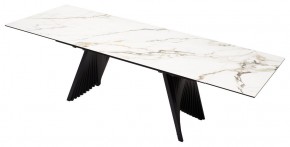 Стол IVAR 180 MARBLES KL-188 Контрастный мрамор, итальянская керамика, ®DISAUR в Когалыме - kogalym.ok-mebel.com | фото 5