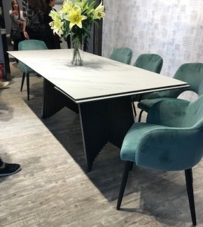 Стол IVAR 180 MARBLES KL-99 Белый мрамор, итальянская керамика, ®DISAUR в Когалыме - kogalym.ok-mebel.com | фото 6