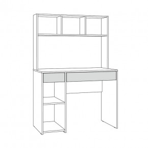 Стол компьютерный 12.77 F Комфорт (Белый РЕ шагрень) в Когалыме - kogalym.ok-mebel.com | фото 4