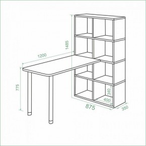 Стол компьютерный Bartolo в Когалыме - kogalym.ok-mebel.com | фото 3