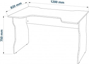 Стол компьютерный ВАРДИГ K1 120x82, антрацит/красный в Когалыме - kogalym.ok-mebel.com | фото 3