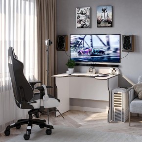 Стол компьютерный ВАРДИГ K2 100x82, белый/черный в Когалыме - kogalym.ok-mebel.com | фото 4