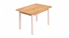 Стол ЛДСП (опоры белые) дуб вотан в Когалыме - kogalym.ok-mebel.com | фото