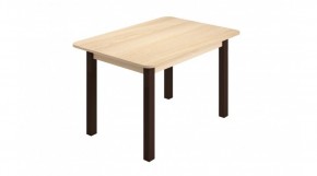 Стол ЛДСП (опоры черные) ясень шимо светлый в Когалыме - kogalym.ok-mebel.com | фото