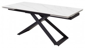 Стол LIVORNO 180 MATT WHITE MARBLE SOLID CERAMIC / BLACK, ®DISAUR в Когалыме - kogalym.ok-mebel.com | фото 2