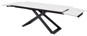 Стол LIVORNO 180 MATT WHITE MARBLE SOLID CERAMIC / BLACK, ®DISAUR в Когалыме - kogalym.ok-mebel.com | фото 7