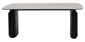 Стол NORD 200 TL-102 Бежевый мрамор, испанская керамика / черный каркас, ®DISAUR в Когалыме - kogalym.ok-mebel.com | фото 4