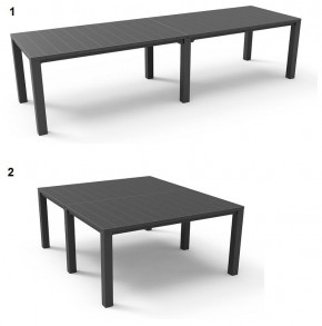 Стол раскладной Джули (Julie Double table 2 configurations) Графит в Когалыме - kogalym.ok-mebel.com | фото 1