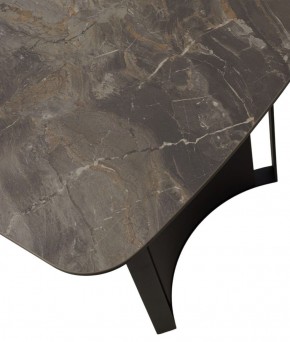 Стол RASMUS 160 KL-80 Серый мрамор, итальянская керамика / черный каркас, ®DISAUR в Когалыме - kogalym.ok-mebel.com | фото 9