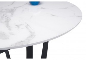 Стол стеклянный Венера белый мрамор / графит в Когалыме - kogalym.ok-mebel.com | фото 5