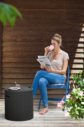 Столик-холодильник Кул-Стул (Cool stool) графит в Когалыме - kogalym.ok-mebel.com | фото