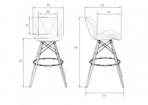 Стул барный DOBRIN BUTTERFLY BAR, ножки светлый бук, цвет кремовый в Когалыме - kogalym.ok-mebel.com | фото 5