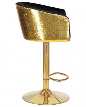 Стул барный DOBRIN DARCY GOLD SHINY, черный велюр с золотыми пайетками в Когалыме - kogalym.ok-mebel.com | фото 3