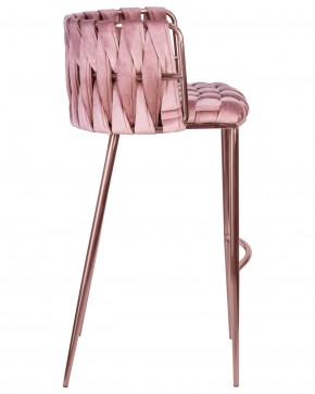 Стул барный DOBRIN EMMA ROSE GOLD, розовый велюр (VF-10) в Когалыме - kogalym.ok-mebel.com | фото 3