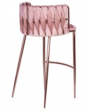 Стул барный DOBRIN EMMA ROSE GOLD, розовый велюр (VF-10) в Когалыме - kogalym.ok-mebel.com | фото 4