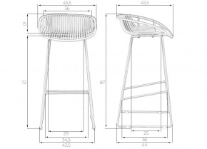 Стул барный DOBRIN FRANK, черный в Когалыме - kogalym.ok-mebel.com | фото 8