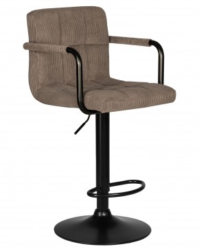 Стул барный DOBRIN KRUGER ARM BLACK, какао вельвет (LAR-E2041-05) в Когалыме - kogalym.ok-mebel.com | фото 2