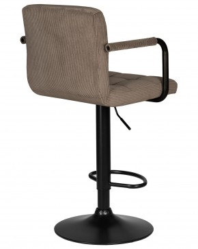 Стул барный DOBRIN KRUGER ARM BLACK, какао вельвет (LAR-E2041-05) в Когалыме - kogalym.ok-mebel.com | фото 4