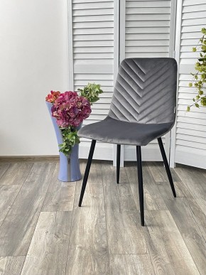 Стул DUKE BLUVEL-14 GREY, велюр / черный каркас М-City в Когалыме - kogalym.ok-mebel.com | фото 4