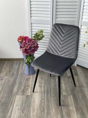 Стул DUKE BLUVEL-14 GREY, велюр / черный каркас М-City в Когалыме - kogalym.ok-mebel.com | фото 5