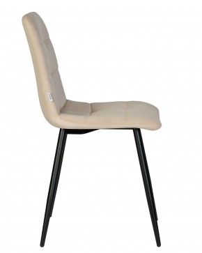 Стул обеденный DOBRIN CHILLY, Бежевый Holland 07, основание черный в Когалыме - kogalym.ok-mebel.com | фото 4