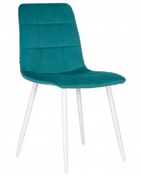 Стул обеденный DOBRIN CHILLY, Морской волны Holland 56, основание белое  в Когалыме - kogalym.ok-mebel.com | фото 8