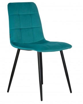 Стул обеденный DOBRIN CHILLY, Морской волны Holland 56, основание черное в Когалыме - kogalym.ok-mebel.com | фото 2