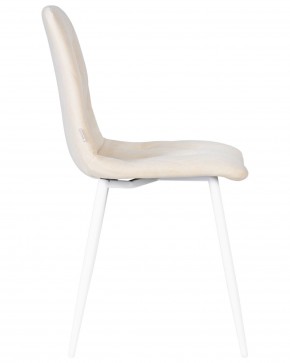 Стул обеденный DOBRIN CHILLY ROMBO, Бежевый Simple 44, основание белое в Когалыме - kogalym.ok-mebel.com | фото 3
