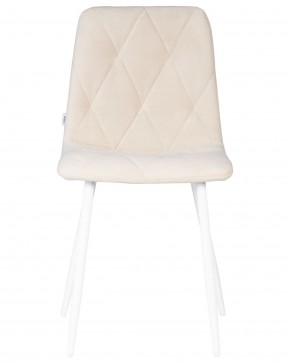 Стул обеденный DOBRIN CHILLY ROMBO, Бежевый Simple 44, основание белое в Когалыме - kogalym.ok-mebel.com | фото 6