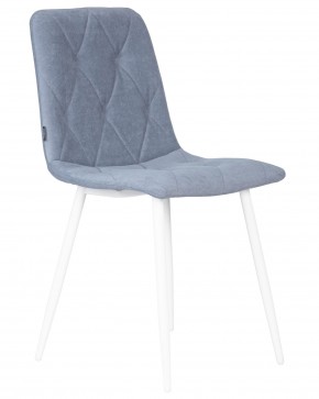 Стул обеденный DOBRIN CHILLY ROMBO, Серо-голубой Simple 26, основание белый в Когалыме - kogalym.ok-mebel.com | фото 2