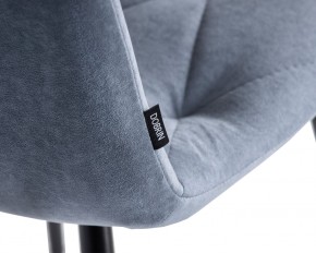 Стул обеденный DOBRIN CHILLY ROMBO, Серо-голубой Simple 26, основание черное в Когалыме - kogalym.ok-mebel.com | фото 7