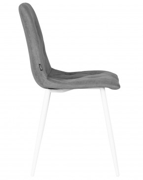 Стул обеденный DOBRIN CHILLY ROMBO, Серый Simple 33, основание белый в Когалыме - kogalym.ok-mebel.com | фото 3