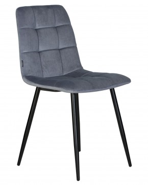 Стул обеденный DOBRIN CHILLY, Серо-голубой Holland 14, основание черное в Когалыме - kogalym.ok-mebel.com | фото 2