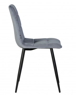 Стул обеденный DOBRIN CHILLY, Серо-голубой Holland 14, основание черное в Когалыме - kogalym.ok-mebel.com | фото 3