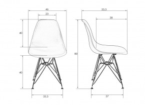 Стул обеденный DOBRIN DSR CASPER, ножки хром, цвет прозрачный в Когалыме - kogalym.ok-mebel.com | фото 11