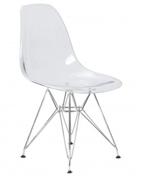 Стул обеденный DOBRIN DSR CASPER, ножки хром, цвет прозрачный в Когалыме - kogalym.ok-mebel.com | фото 2