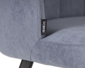 Стул обеденный DOBRIN NAOMI, ЭМАЛЬ ЧЕРНЫЙ МУАР велюр Catania Steel в Когалыме - kogalym.ok-mebel.com | фото 7