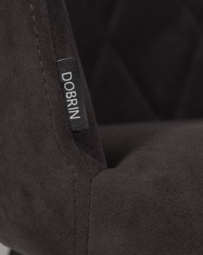 Стул обеденный DOBRIN ROBY, ЭМАЛЬ ЧЕРНЫЙ МУАР велюр Catania Espresso в Когалыме - kogalym.ok-mebel.com | фото 9