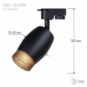 Светильник на штанге Эра  TR51 - GU10 BK в Когалыме - kogalym.ok-mebel.com | фото 4