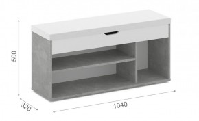 Тумба для обуви Аризона с нишей Ателье светлый/Белый (Вайт) в Когалыме - kogalym.ok-mebel.com | фото 2