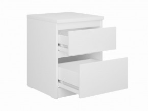Тумба КАСТОР малая с двумя ящиками, цвет белый в Когалыме - kogalym.ok-mebel.com | фото 2