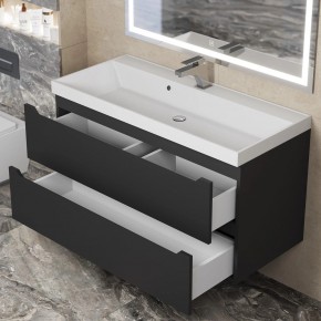 Тумба под раковину Uperwood Tanos 100 см, подвесная, черная матовая в Когалыме - kogalym.ok-mebel.com | фото 10