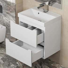 Тумба под раковину Uperwood Tanos 50 см, подвесная, белая матовая в Когалыме - kogalym.ok-mebel.com | фото 3