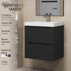 Тумба под раковину Uperwood Tanos 50 см, подвесная, черная матовая в Когалыме - kogalym.ok-mebel.com | фото 4