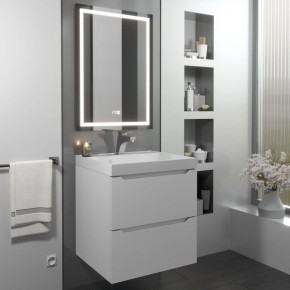 Тумба с раковиной Uperwood Tanos 50 см, подвесная, белая матовая в Когалыме - kogalym.ok-mebel.com | фото