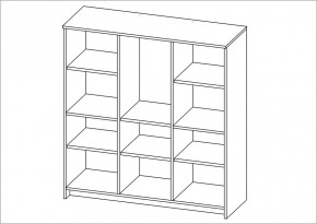 Тумба СИРИУС трехдверная с одним ящиком, цвет белый в Когалыме - kogalym.ok-mebel.com | фото 3