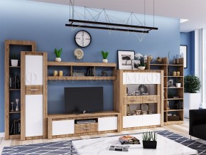 ТЕРРА Тумба Тв (Белый глянец/дуб сонома) в Когалыме - kogalym.ok-mebel.com | фото 2