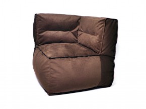 Угловое модульное бескаркасное кресло Комфорт (Шоколад велюр) в Когалыме - kogalym.ok-mebel.com | фото